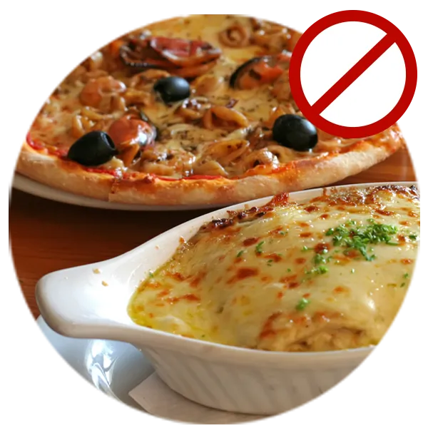 sqf nutricao alimentos nao permitidos pizza industrializados